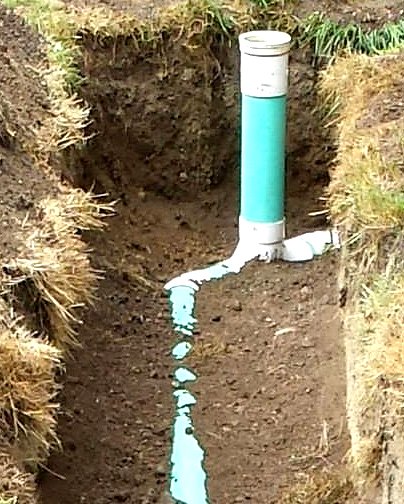Newly installed pipes.